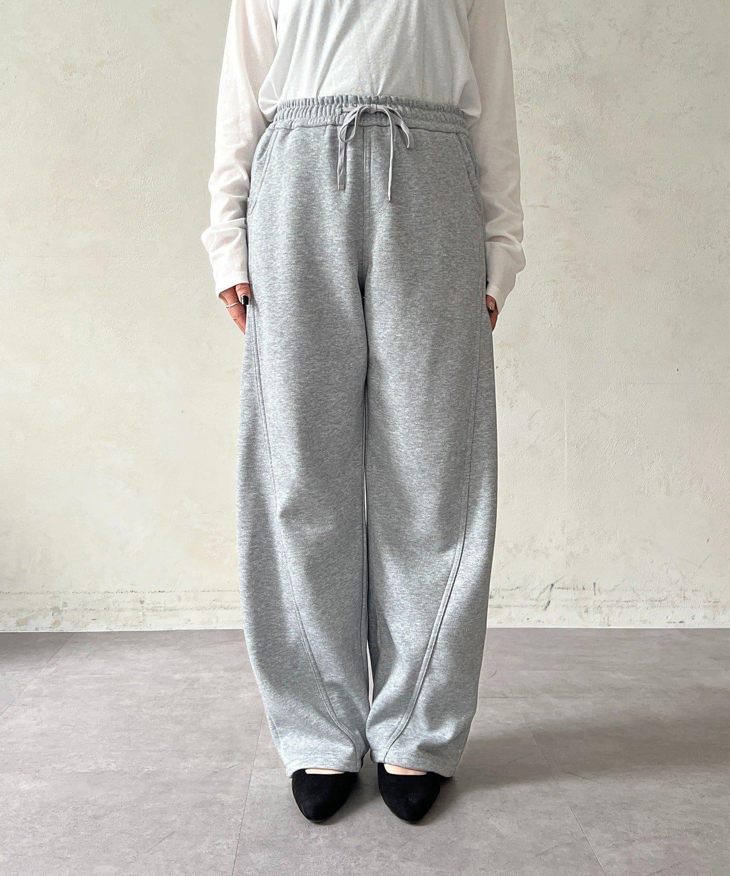 厚款複合面料褲子