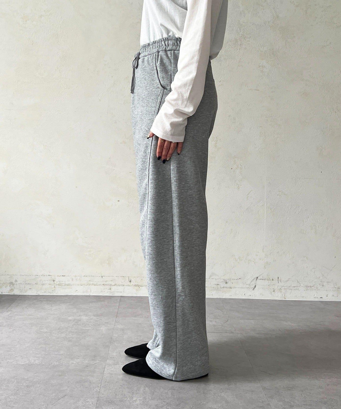 厚款複合面料褲子