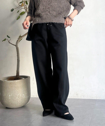 厚款複合面料褲子