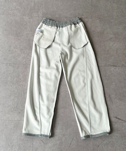 厚款複合面料褲子