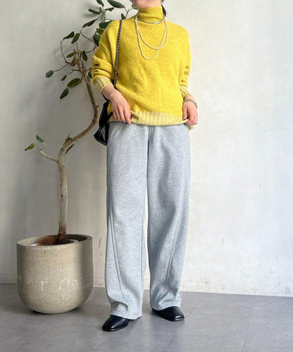 厚款複合面料褲子