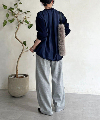 厚款複合面料褲子