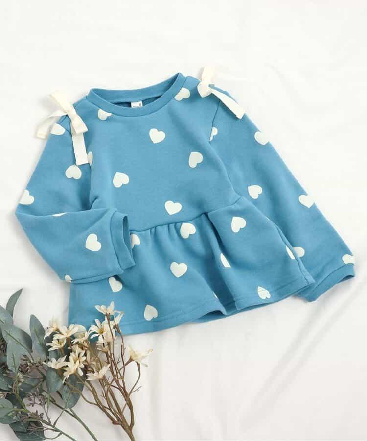 肩部蝴蝶結荷葉下襬衛衣