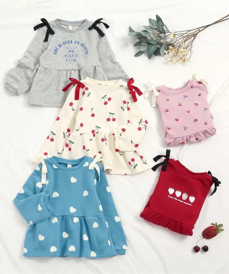 肩部蝴蝶結荷葉下襬衛衣