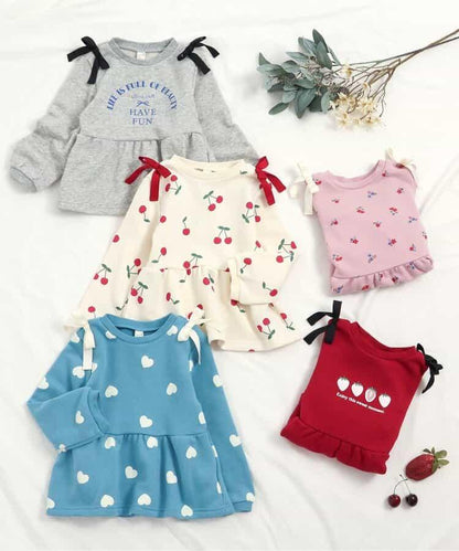 肩部蝴蝶結荷葉下襬衛衣