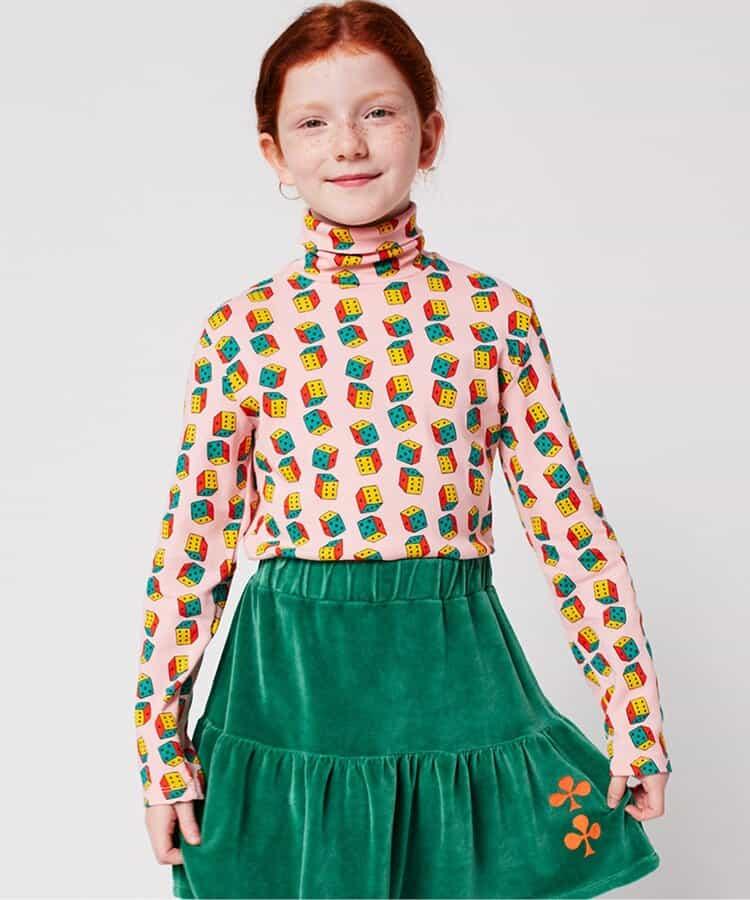 滿印 Dices 圖案 長袖T恤 兒童款