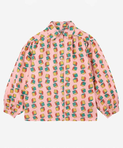 全面印花 Dices 圖案 長袖 童款 襯衫