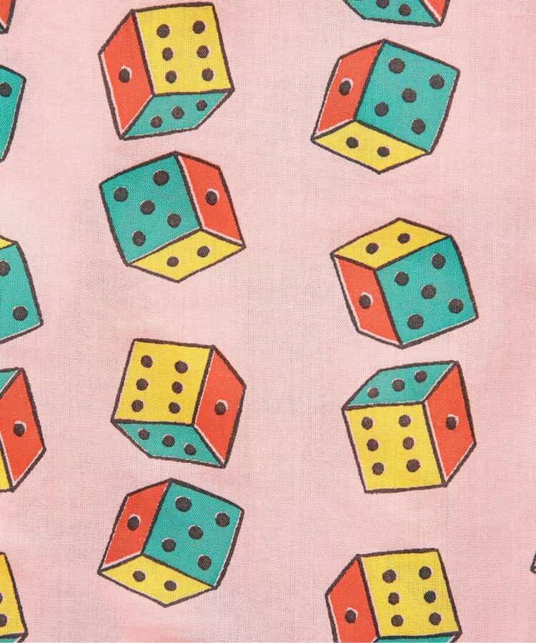 全面印花 Dices 圖案 長袖 童款 襯衫