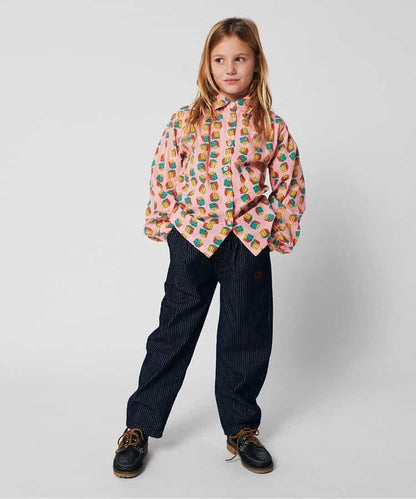 全面印花 Dices 圖案 長袖 童款 襯衫