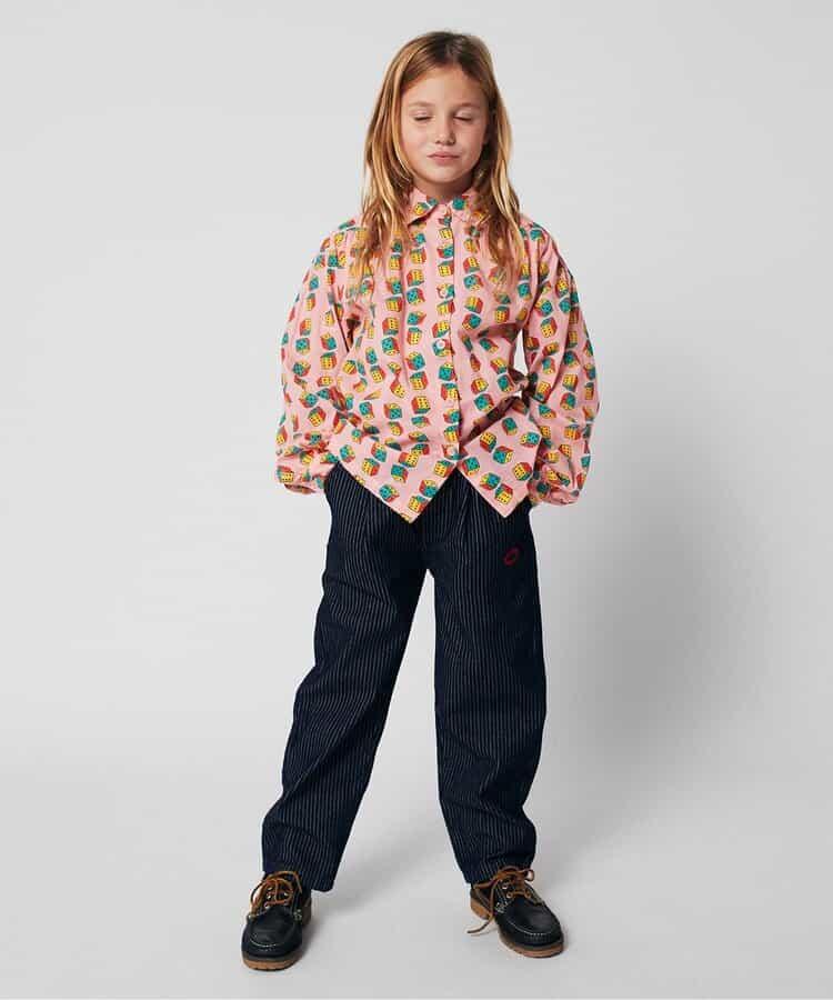 全面印花 Dices 圖案 長袖 童款 襯衫