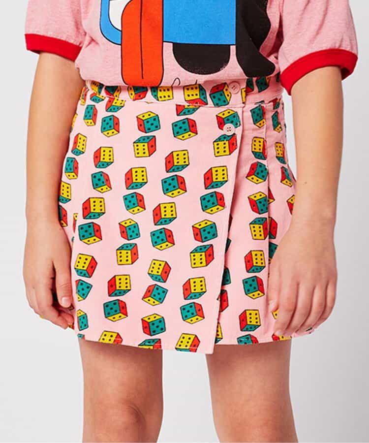 全面印花 Dices 燈芯絨 半身裙（兒童款）