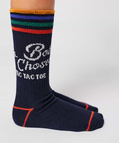 Go Bobo navy 長筒襪 兒童款