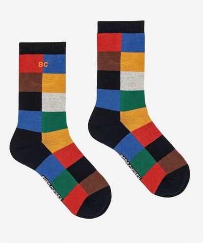 Multicolor Tiles long 兒童襪子