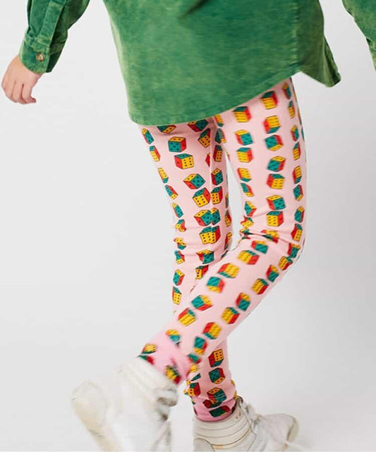 全幅Dices印花 兒童打底褲