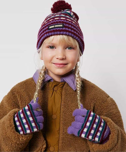 提花 jacquard long gloves 兒童長手套