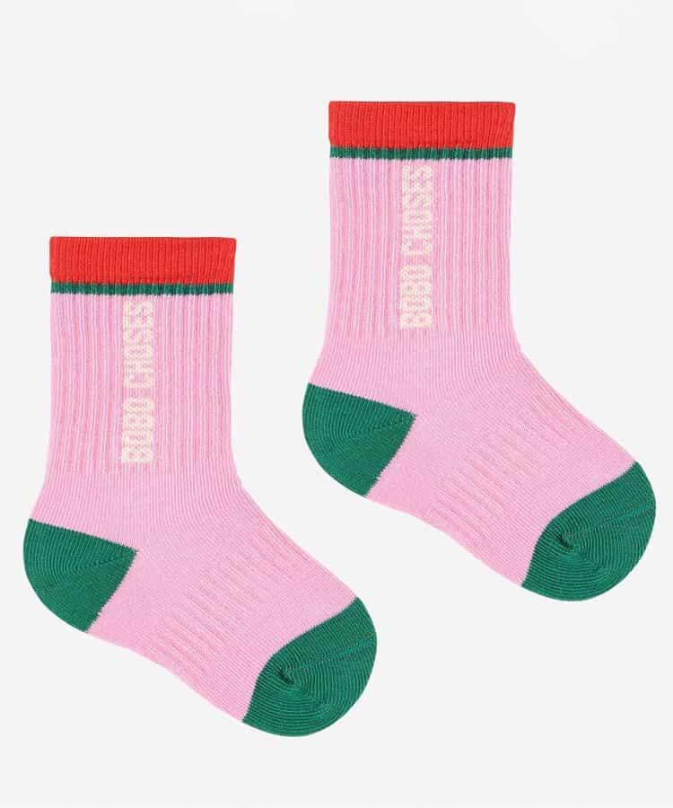 拼色長筒嬰兒襪