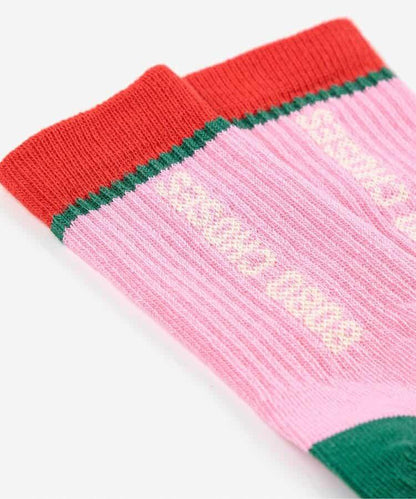 拼色長筒嬰兒襪
