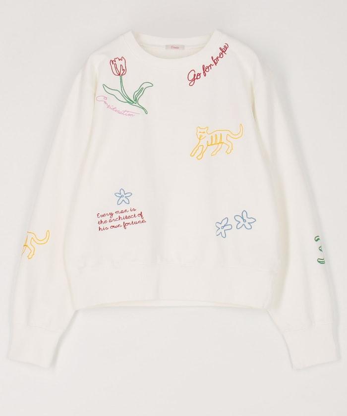 鏈式刺繡設計 衛衣