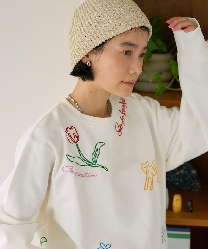 鏈式刺繡設計 衛衣