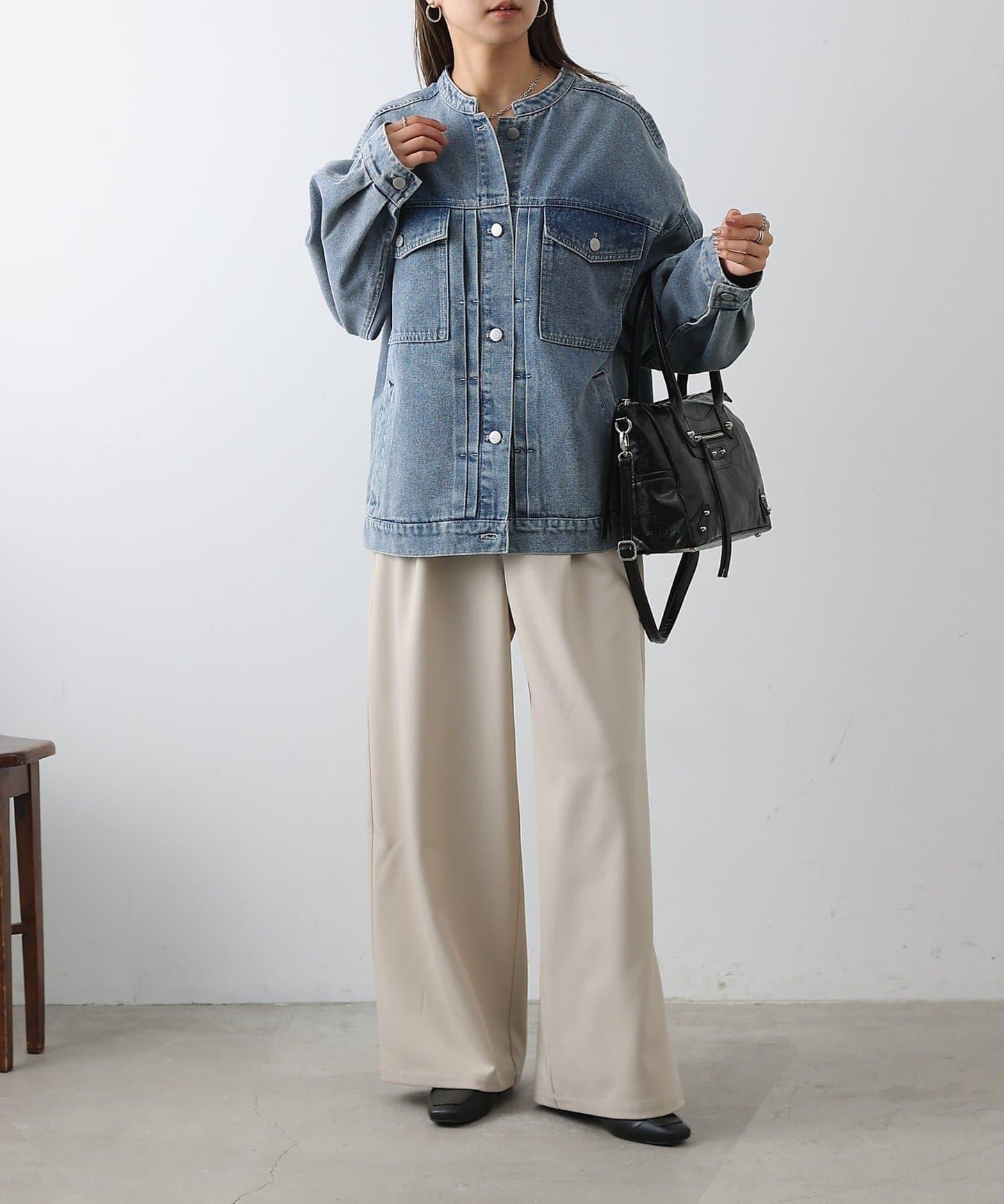 鉚釘裝飾手提包