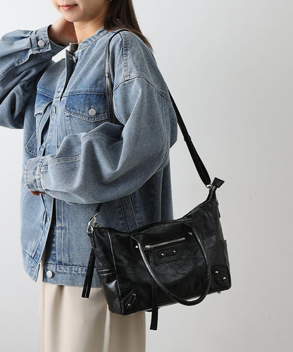 鉚釘裝飾手提包