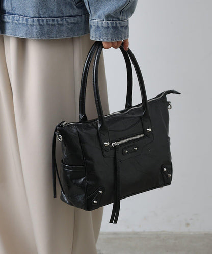 鉚釘裝飾手提包