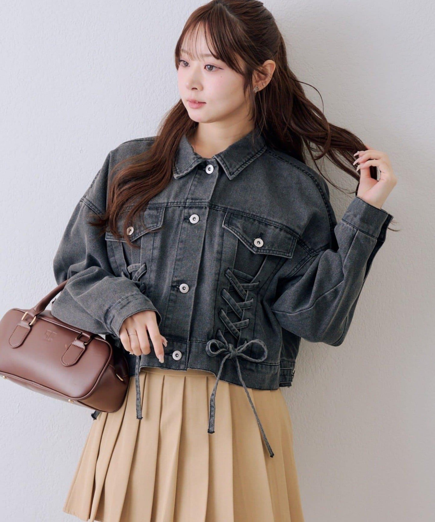 繫帶設計 牛仔夾克