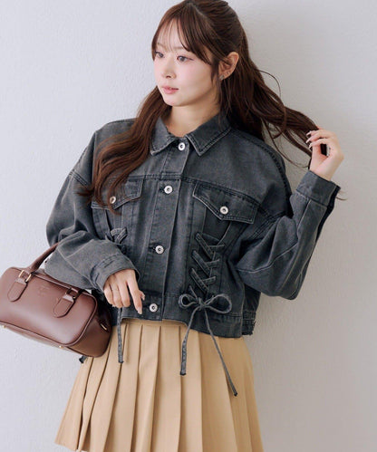 繫帶設計 牛仔夾克