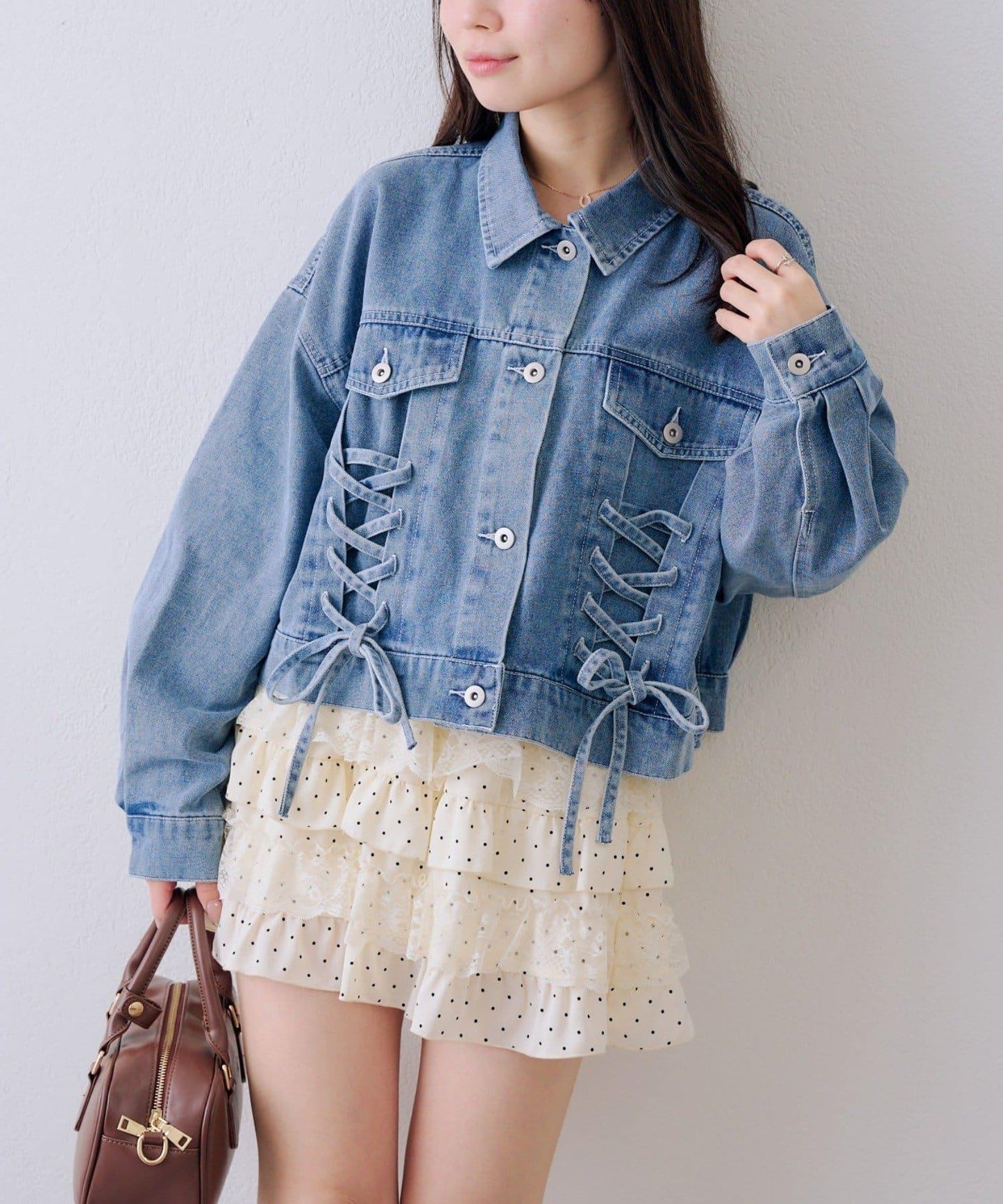 繫帶設計 牛仔夾克