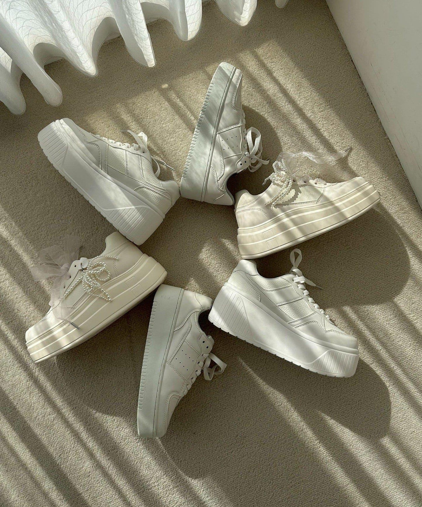 《カスタム可能◎》 吊飾薄紗蝴蝶結 運動鞋