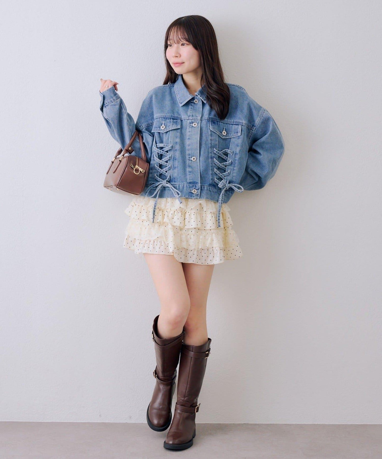 繫帶設計 牛仔夾克