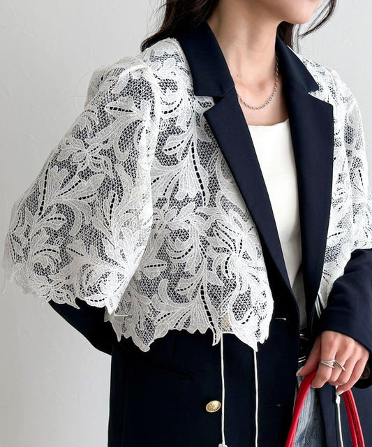 蕾絲短款小披肩