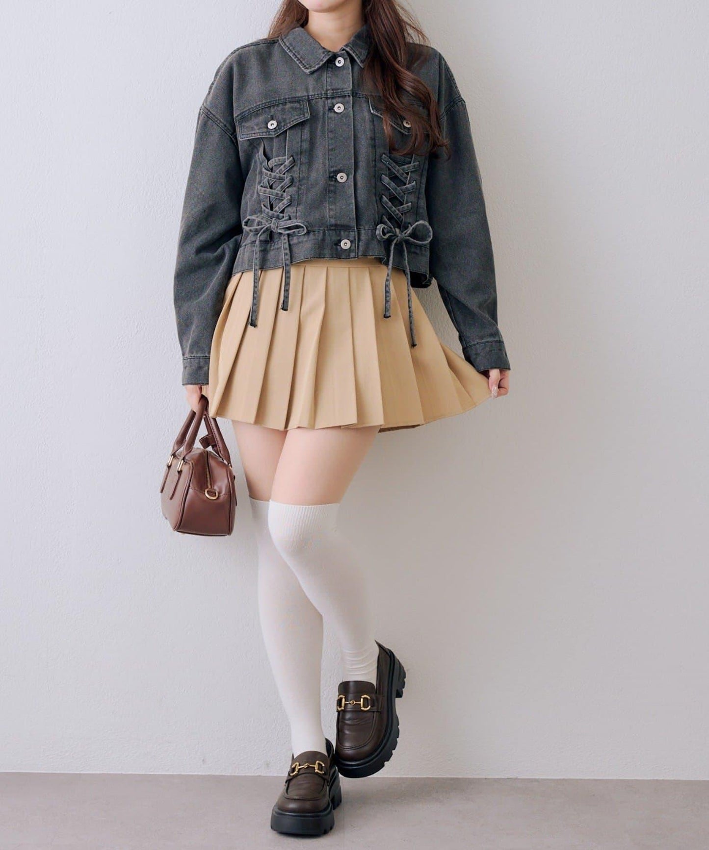 繫帶設計 牛仔夾克