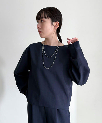 套裝可搭配 繭形 粉感斜紋 上衣