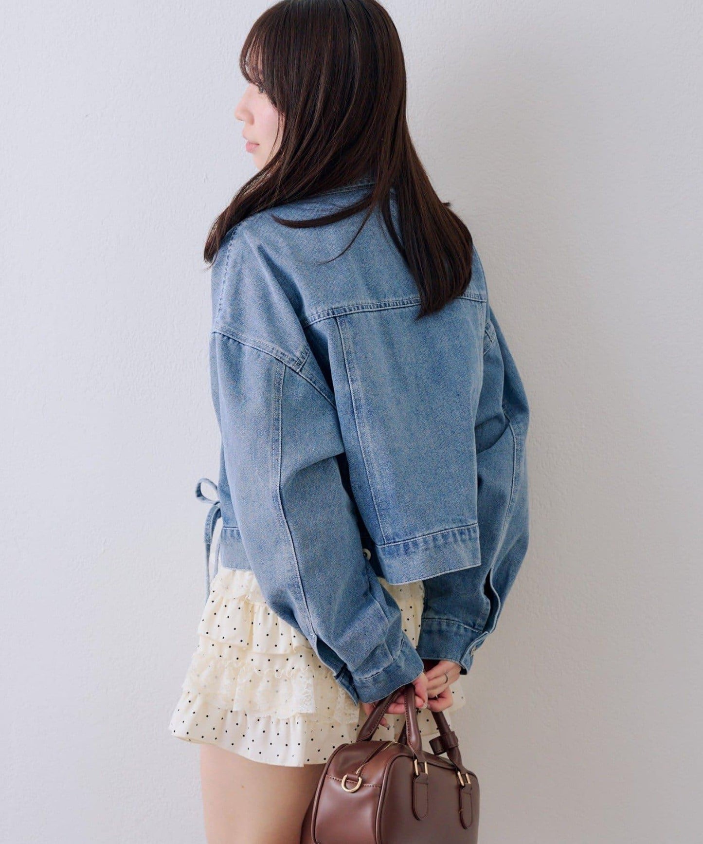 繫帶設計 牛仔夾克