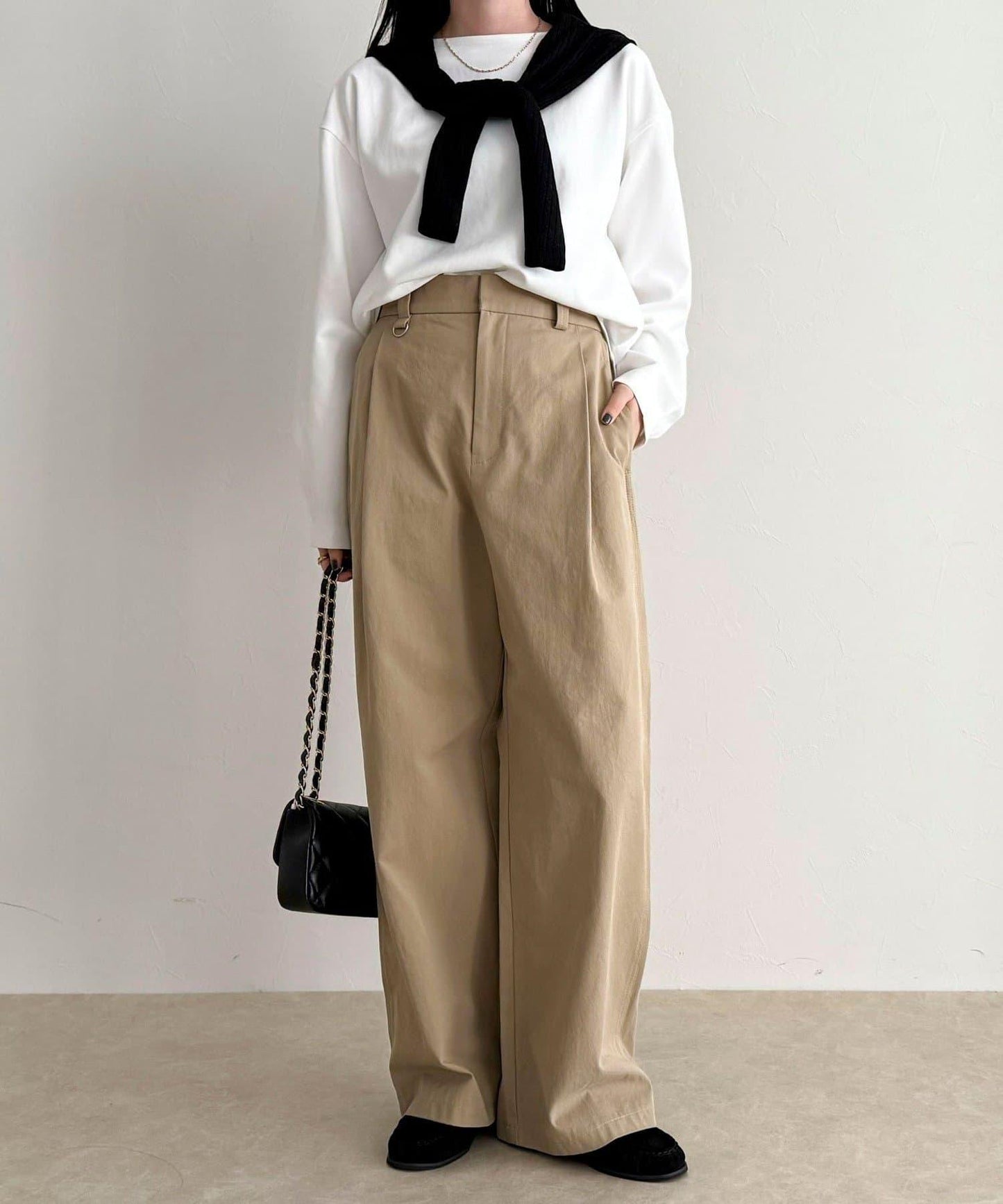 套裝可搭配 繭形 粉感斜紋 上衣