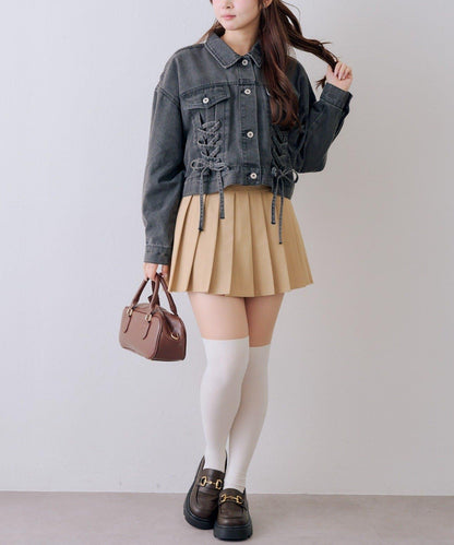 繫帶設計 牛仔夾克