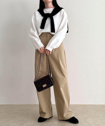 套裝可搭配 繭形 粉感斜紋 上衣