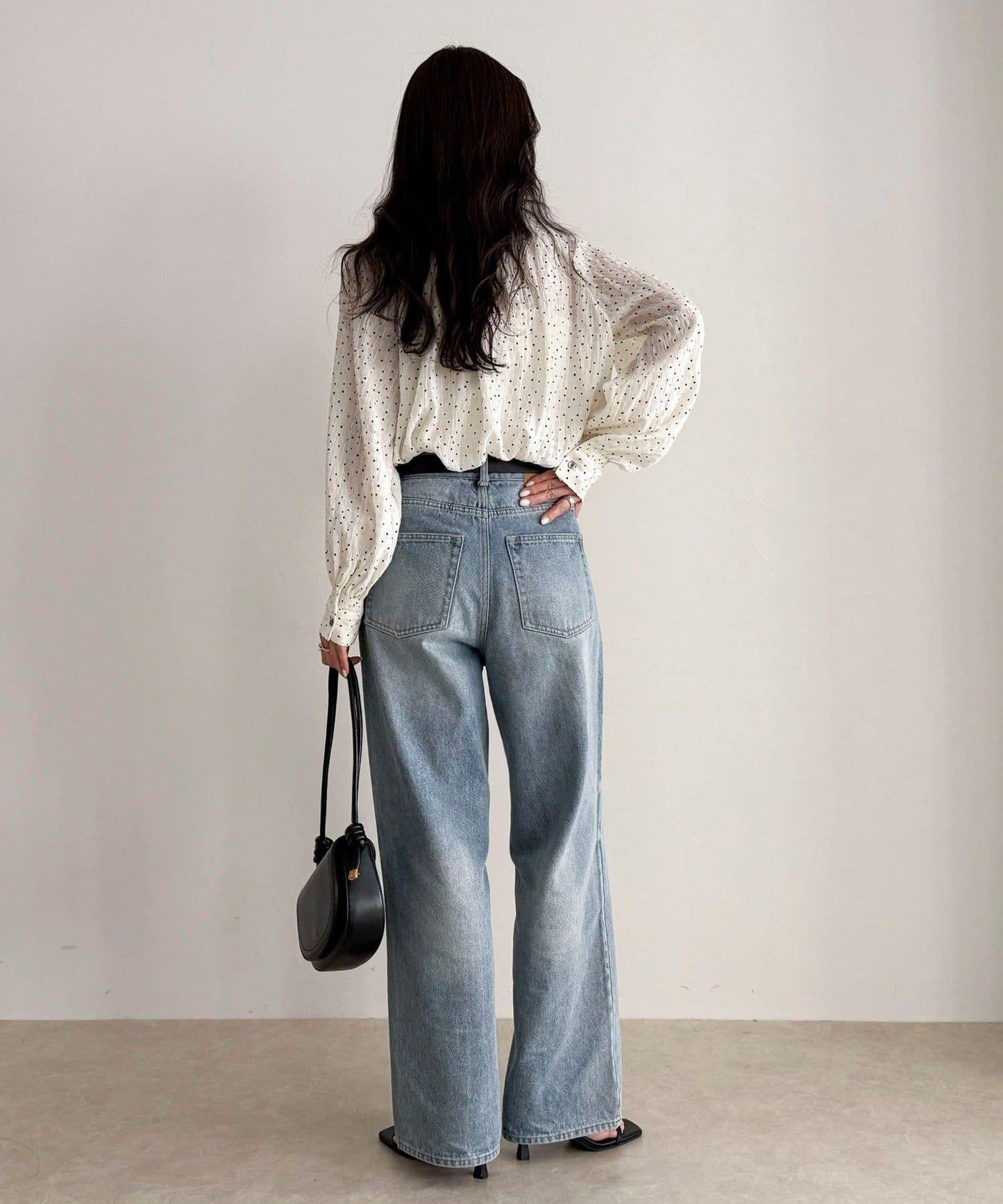 心形波點 蝴蝶結設計 襯衫