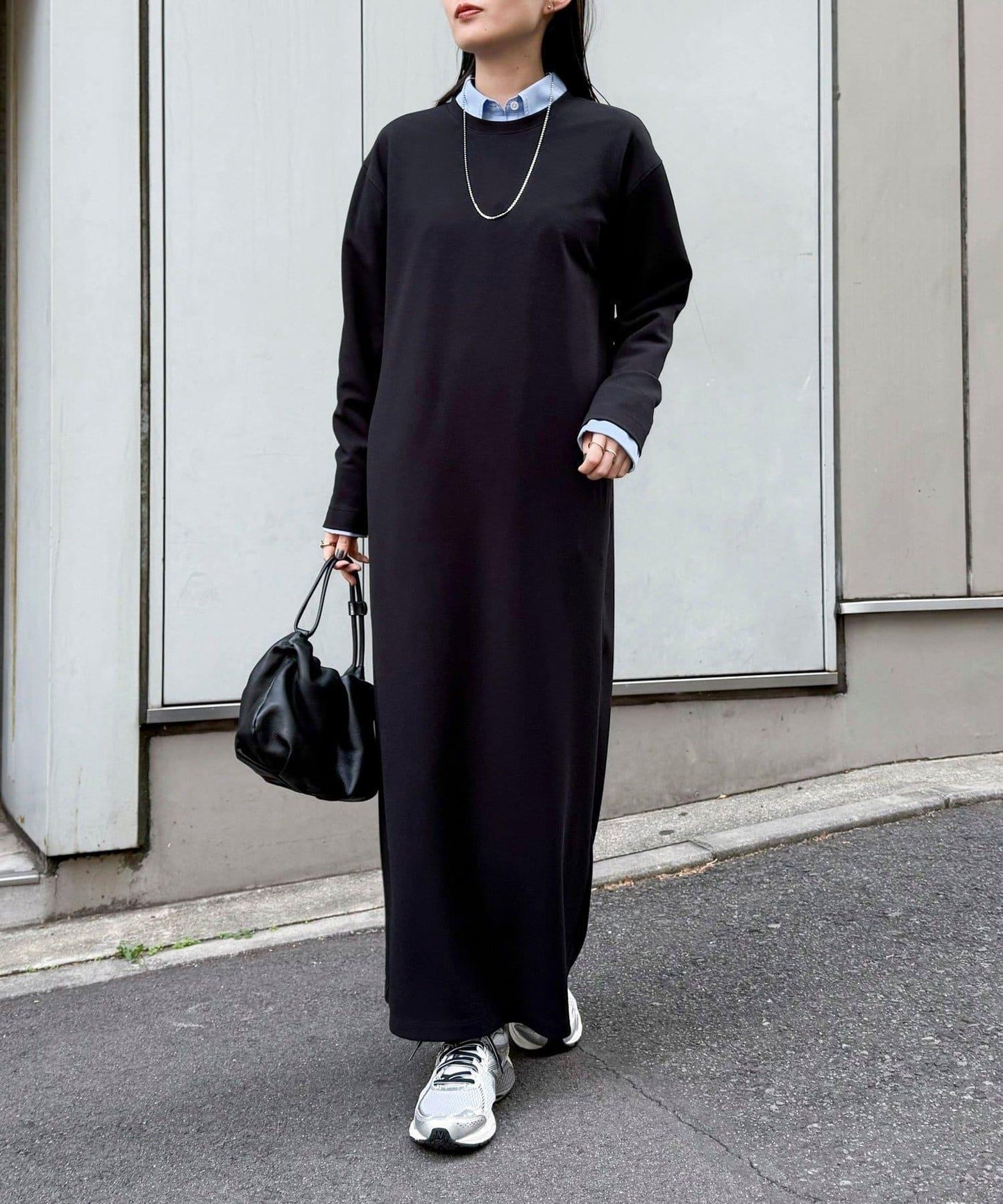 喬其紗腰帶連衣裙