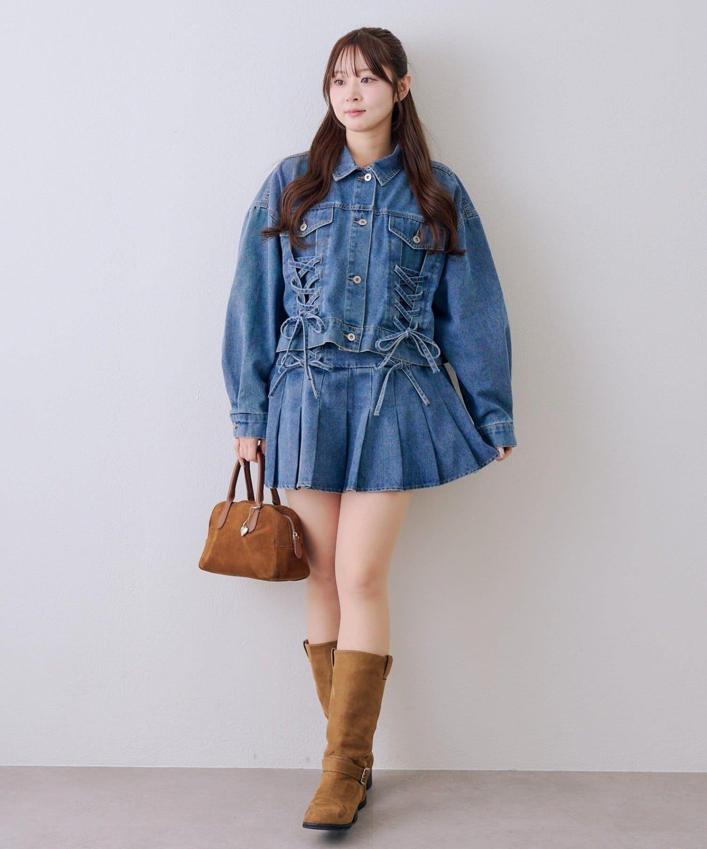 繫帶設計 牛仔夾克