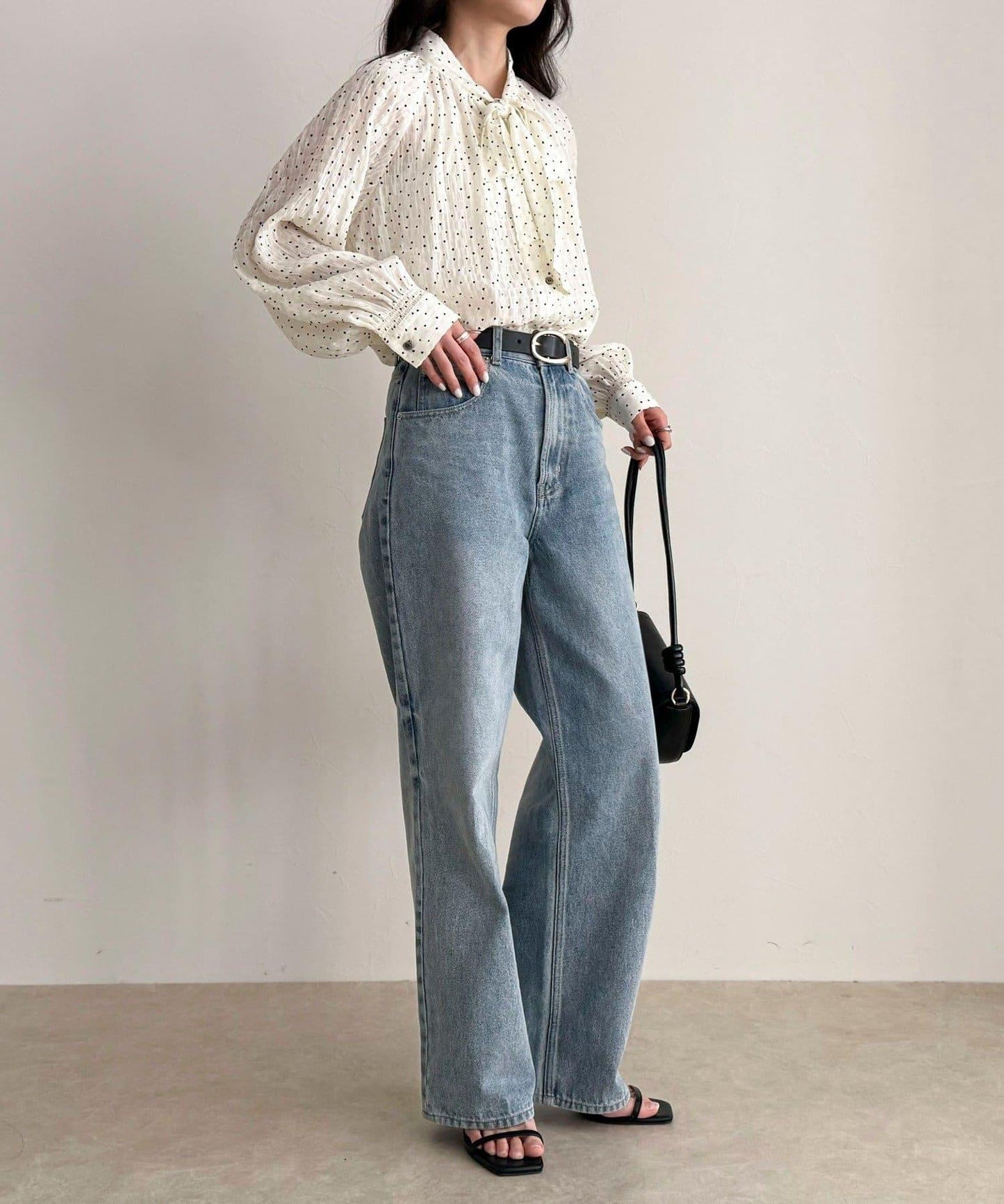 心形波點 蝴蝶結設計 襯衫