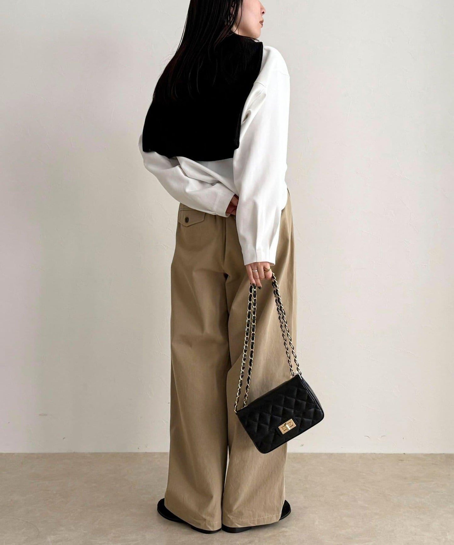 套裝可搭配 繭形 粉感斜紋 上衣