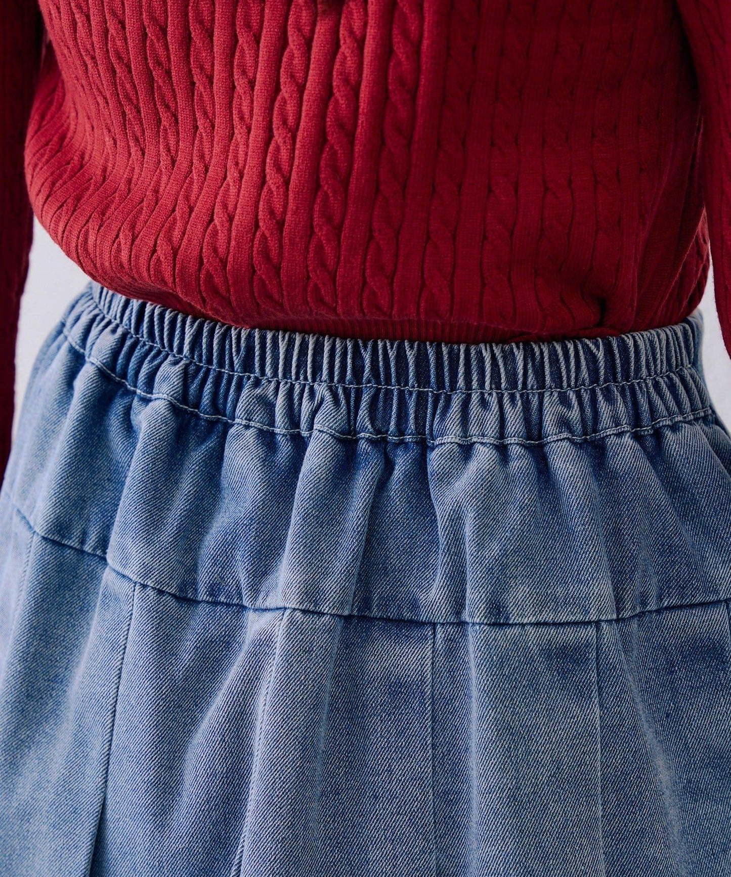 繫帶迷你百褶半身裙