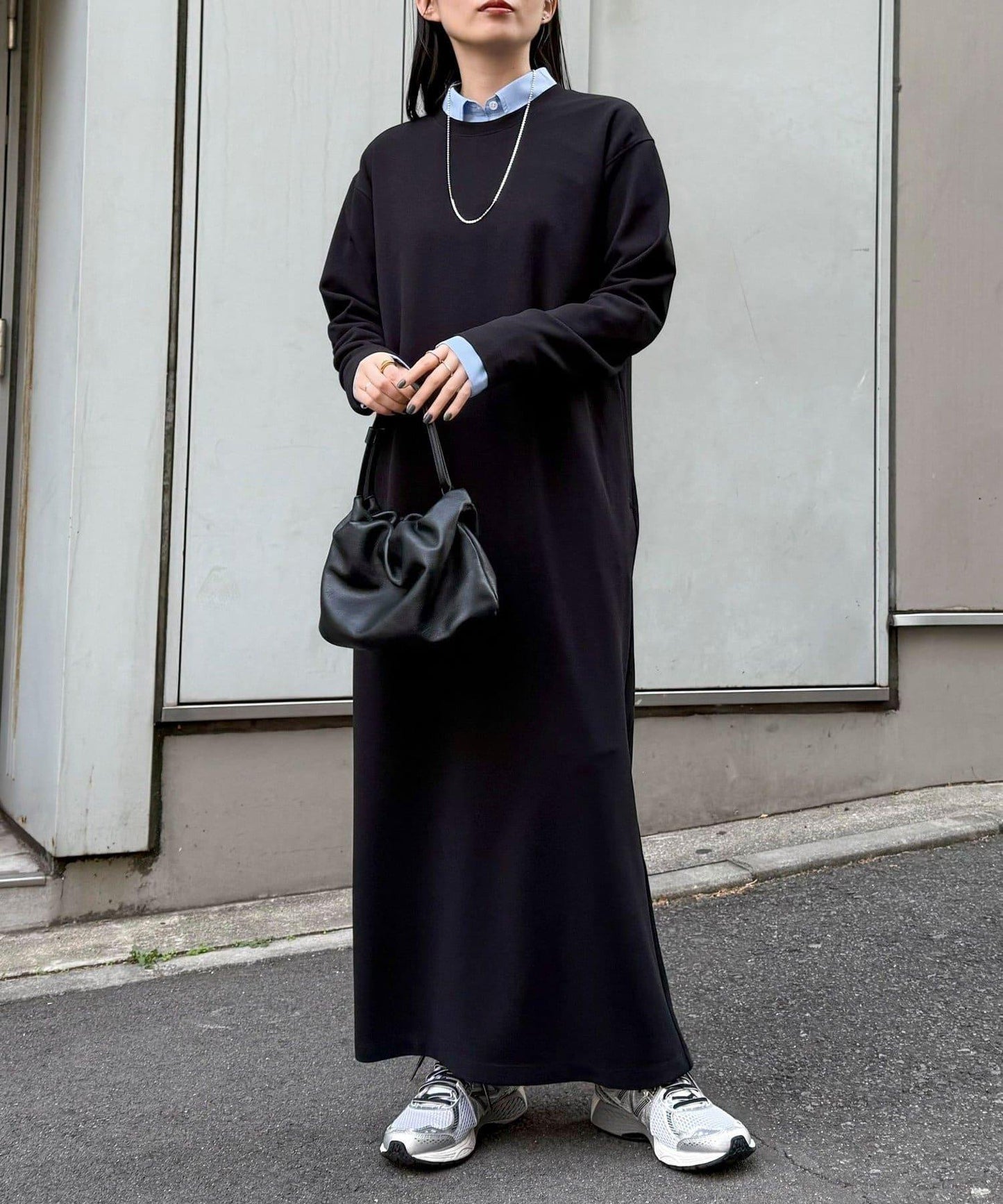 喬其紗腰帶連衣裙