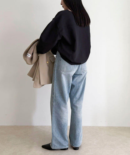 套裝可搭配 繭形 粉感斜紋 上衣