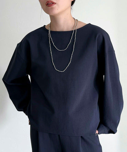 套裝可搭配 繭形 粉感斜紋 上衣