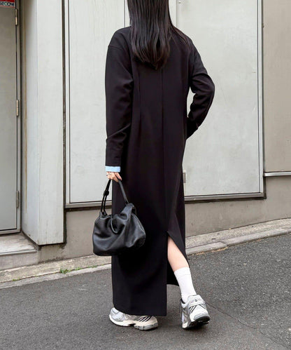 喬其紗腰帶連衣裙