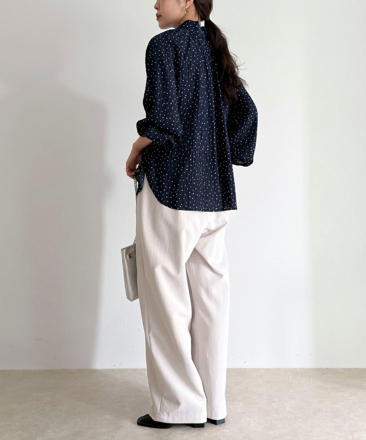 心形波點 蝴蝶結設計 襯衫