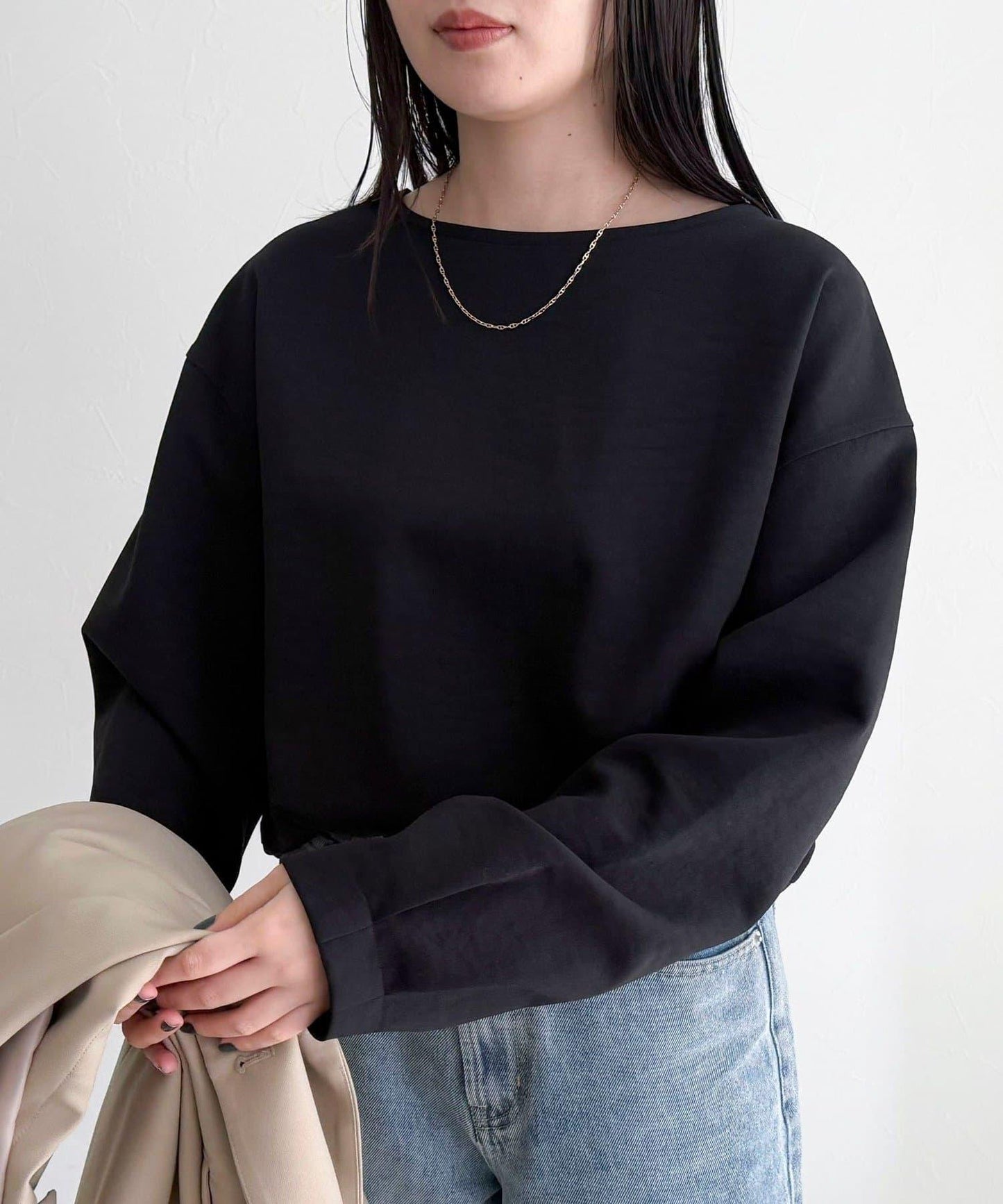 套裝可搭配 繭形 粉感斜紋 上衣